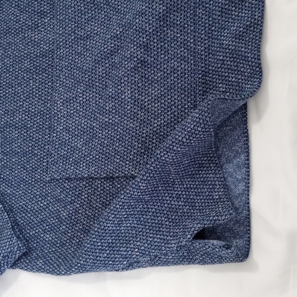 J. Jill Pure Jill Womens Pullover Sz S Blue Funnel Neck Tunic Pocket Knit Cotton - Picture 4 of 9